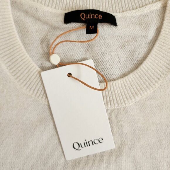 Quince Cashmere Sweater/Tee (Ivory/M) - Picture 2 of 4